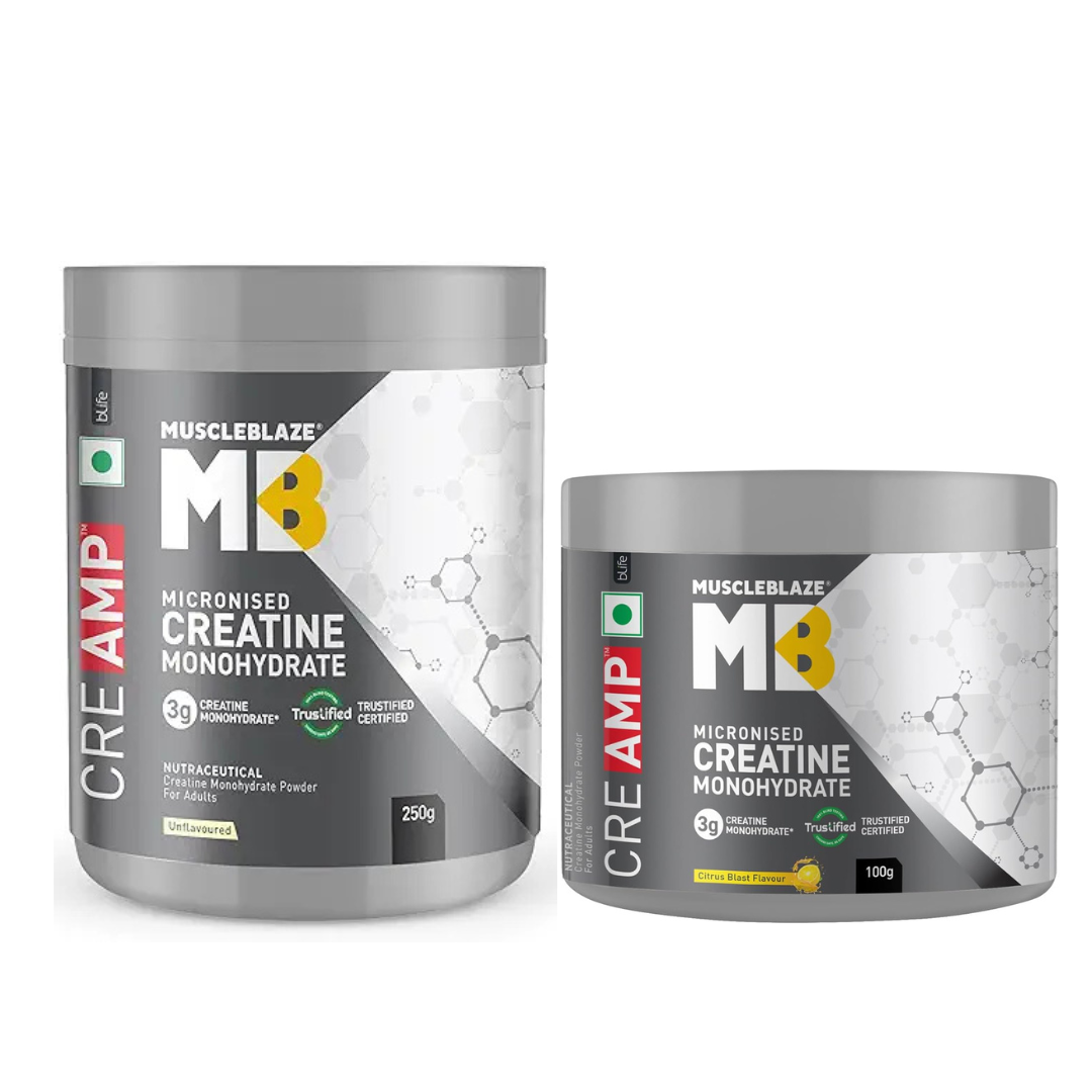 Muscleblaze Creamp 250g (Unflavoured) & Muscleblaze Creamp 100g (Citrus Blast Flavoured) | NF